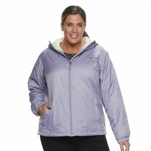 Columbia Womens Switchback Faux Sherpa Lined Jacket Size Small‎ Lilac Dusty Iris